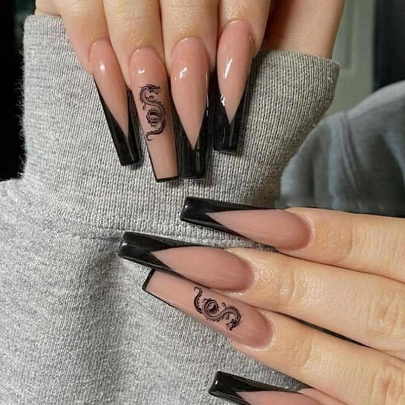 Chips de manicura francesa larga de plástico al por mayor